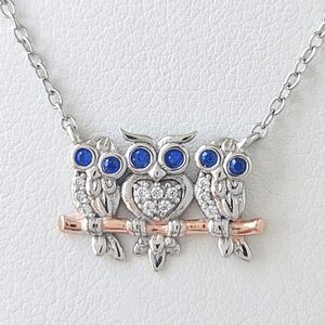 Silver Owl Necklace - 925 Sterling Silver, 2019 Charmed Aroma Owl Collect